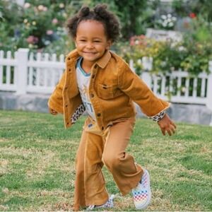 NEW Finding Foxtale Girls Brown Sugar Scout Jacket Size 6‎ Leopard Corduroy $54